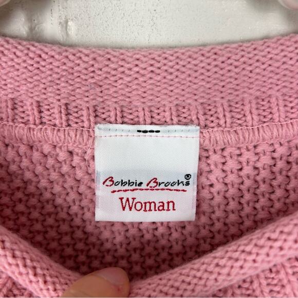Vintage Bobbie Brooks Woman Pink Knit Sweater - Picture 2 of 7